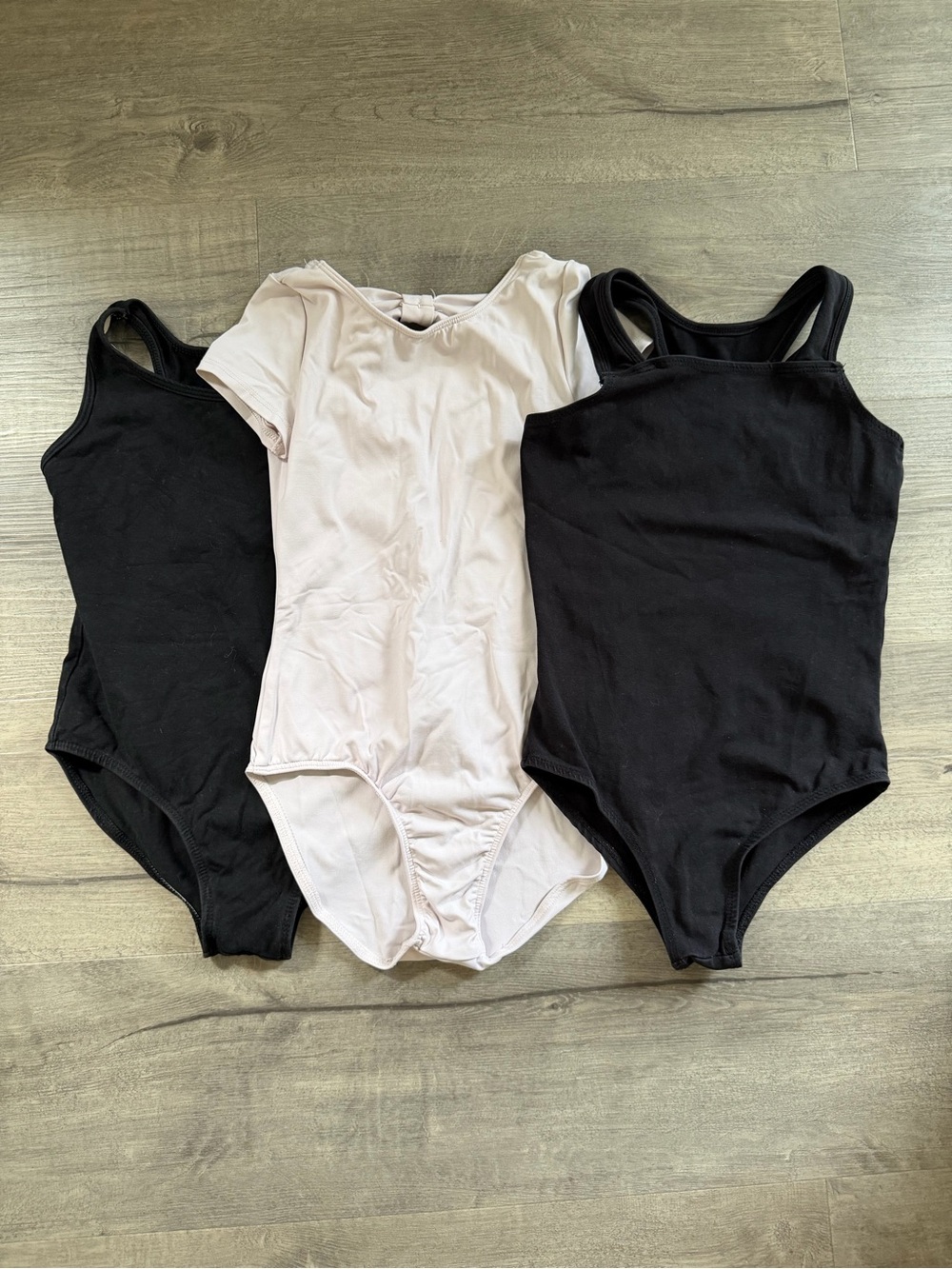 Kids Dance Leotard - Black & Light Pink